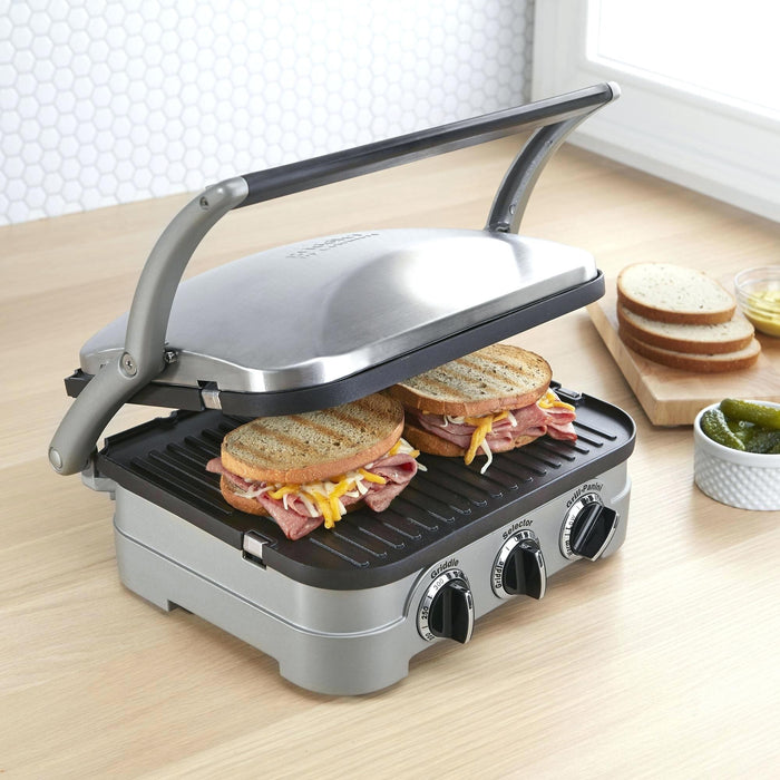 Cuisinart GR-4N 5 -in1 Griddler Contact Grill, Brushed Stainless Steel
