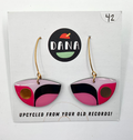 DANA Jewellery - Vinyl Record Earrings - Bea Pink & Black