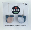 DANA Jewellery - Vinyl Record Earrings - Dee Grey/Silver