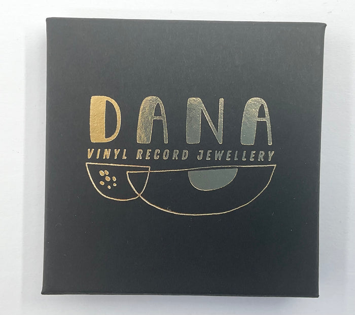DANA Jewellery - Vinyl Record Earrings - Dee Pink & Gold/Metallic