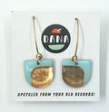DANA Jewellery - Vinyl Record Earrings - Dee Torqoise and Gold