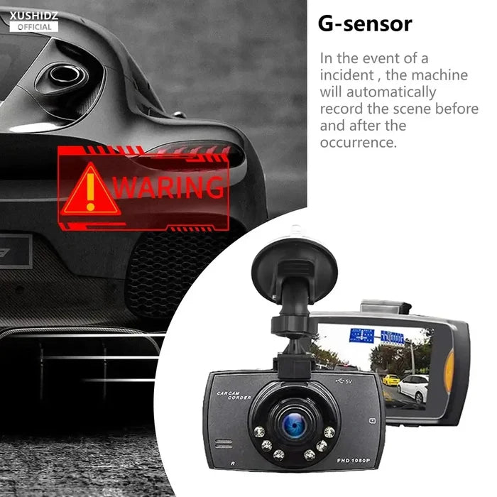 Habicare 9eight5 dash cam with night vision showing compact design and lens for clear recording in low light conditions.