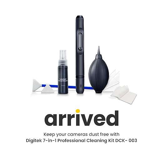 Digitek 7-in-1 Professional Cleaning Travel Kit DCK-003 ideal for Cleaning Lenses, Cameras, Filters, Displays