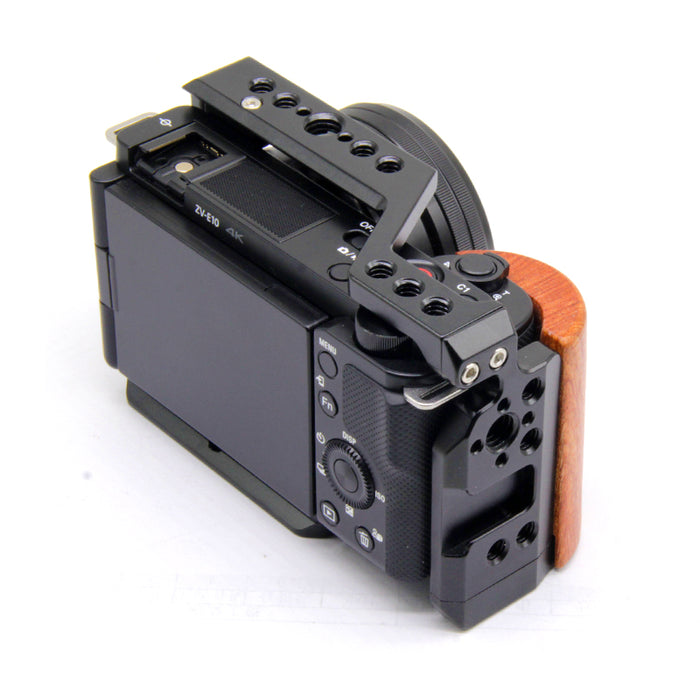 Digitek Cam Cage for Sony ZVE-10 Camera Aluminum Form-Fitted Cage with Quick Tripod Mounting