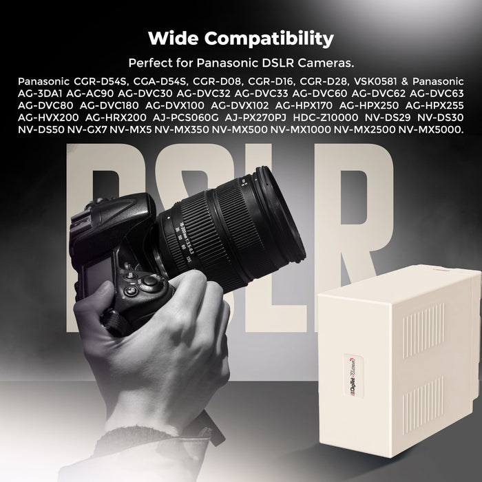 Digitek (D54S C) 44400mWh Li-ion Video Camera & Camcorder Battery for Panasonic