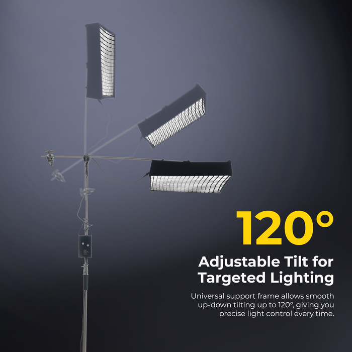 Digitek (DFFL 6090) 200W Bi-Color Flexible Fabric LED Video Light with Remote & App Control, 1536 LEDs, 2700K–6500K±200K, 0–100% Dimming, 120° Beam Angle, 18000LM, Includes X Bracket, Diffuser, Honeycomb Grid & Accessories, for Photo & Videography