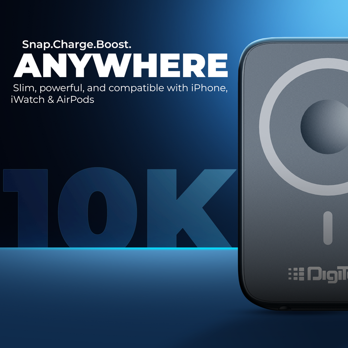 Digitek (DPB 10000 MS) 3-in-1 Super Fast MagSafe Power Bank for iPhone, AirPods & iWatch