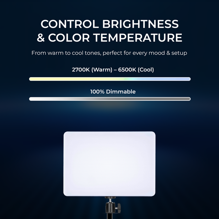 Digitek (DPL 011) Ultra Slim 40W Bi-Color LED Panel Light, 2700K-6500K Adjustable, 240 LEDs, Dimmable 0-100%, AC Powered with Remote Control, Ideal for Photo & Videography