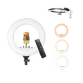 Digitek (DRL 18RT) Profesional LED Ring Light with Remote Control, Runs on AC Power with No Shadow apertures, Ideal use for Makeup Artist, Video Shoot, Fashion Photography & Many More