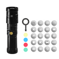Digitek (DS 40 WTP PRO) Portable Torch Projector Snoot with Dedicated Professional Lens & Push Pull Adjustable Focused Beam, 20 Projection GOBOs