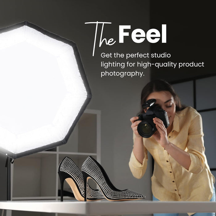 Digitek (DSBH 065) (65cm) Lightweight & Portable Soft Box Comes with S2 Type Bracket & 2 Diffuser Sheets | Carrying Case | Compatible with All Flash Speedlights