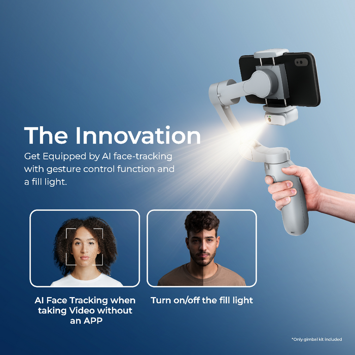 Digitek DSG-007F AI 3 Axis Wide Angle Smartphone Gimbal with AI Tracker & 5 hrs Working time - Digitek