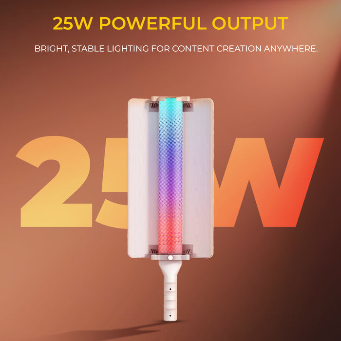 Digitek (DSL 25W RGB) Stick Light Portable Handheld RGB LED Light Wand with Barn Door & Remote Control, Color Temp 2700-12000K + RGB, 39 Special Lighting Effects & Carry Bag
