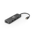 Digitek (DUH 005)USB Hub 5 in 1, 3 USB Port 2.0 & 2 TF & SD Slots Data Transfer Upto 480Mbps Compatible for MacBook, DELL, Computers & Other laptops, Black