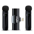 Digitek (DWM 004) Wireless Microphone with Receiver Set, 2 Mics + 1 Receiver, Lightning Connector, 4 Hours Working Time, 10m Wireless Range, for Audio Recording, Live Streaming, Video Recording, for iPhone X/11/12/13/14 Series