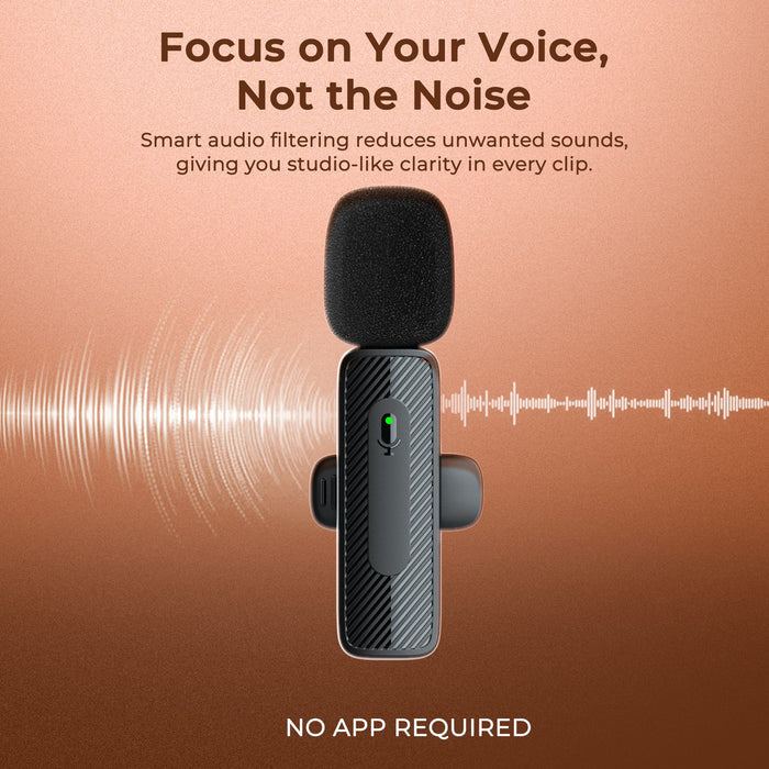 Digitek (DWM 007 PRO) Wireless Microphone & Receiver with Lightning Connector, 2.4GHz Frequency, 4Hr Battery, 20m Range, Compatible with iPhone & iPad, For Voice Recording, Interview & Live Streaming, for iPhone X/11/12/13/14 Series