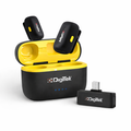 Digitek (DWM 103 Mini) 2-in-1 Wireless Microphone, 2.4G Wireless Mic, 50m Range, 6Hr Battery, Noise Reduction, for iOS & Android Smartphones/Tablets, Ideal for Live Interviews Meetings, Vlogging Live, Streaming