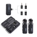 Digitek (DWM 106) 2-in-1 Wireless Microphone System, 80M Range, Noise Cancellation & Reverberation Mode, 360° Sound Capture, Lightning/Type-C/TRRS/TRS Adapter Support for DSLR/Camcorder/Android & iOS (White Color))