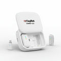 Digitek (DWM 123) 2-in-1 Wireless Microphone System with Charging Case & Magnetic Collar Clip, Type-C Receiver for iPhone 15 & Above, Android Phones, 60m Range, Build in Microphone, For Creators and Vloggers (White)