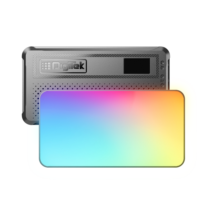 Digitek (LED D130 RGB) 12W Portable Video LED Light, 130pcs LED with 2500K±9900K, Built-in 4000mAh Battery, 21 FX Modes, HSI 360°, 0-100% Brightness Control, 1/4" Screw Mount, For Photo & Videography