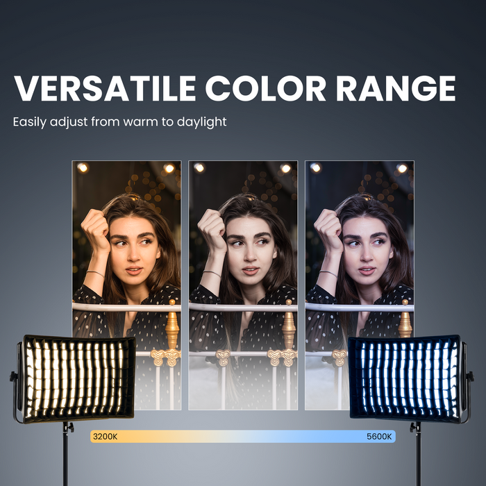 Digitek LED D1500 Professional Flat Panel LED Video Light with Sotbox & Grid