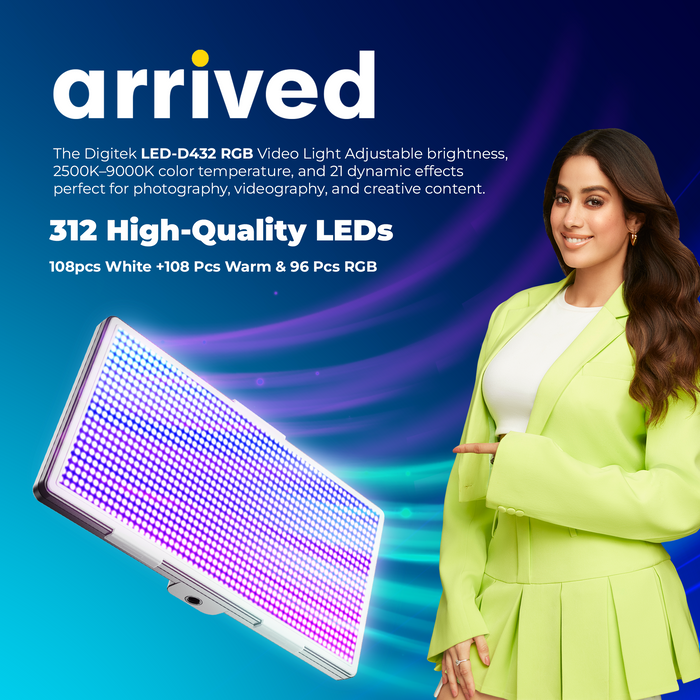 Digitek (LED D432 RGB) Portable RGB LED Video Light LED-D432 RGB (Battery Not Included)