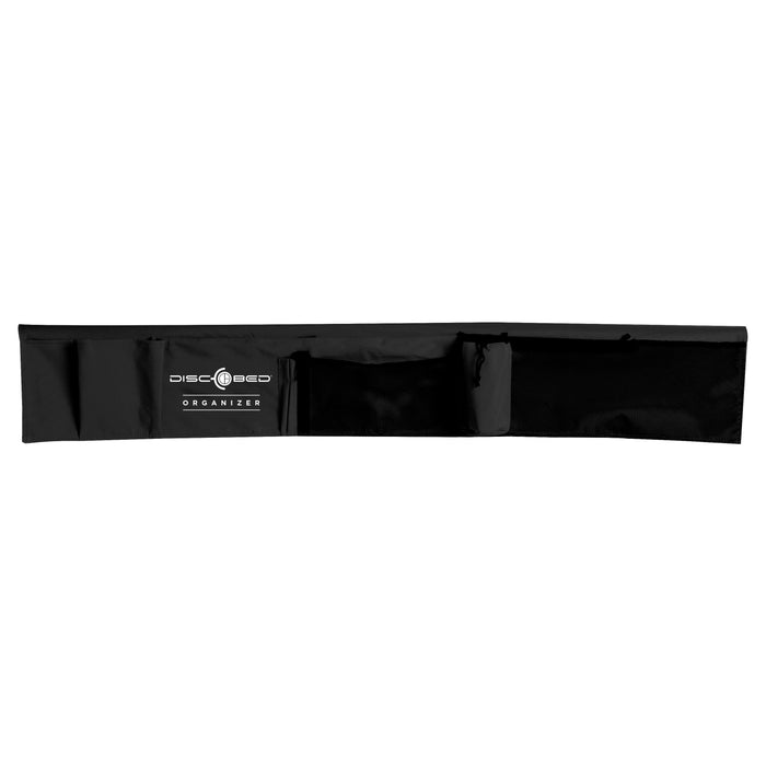 Black Disc-O-Bed Organizer with multiple pockets for efficient storage and easy access to camping gear.