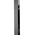 Black metal support pole for structures, featuring a sleek design and durable construction.