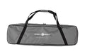 Gray trundle bag by Disc-O-Bed, durable material with sturdy handles for easy transport and storage.