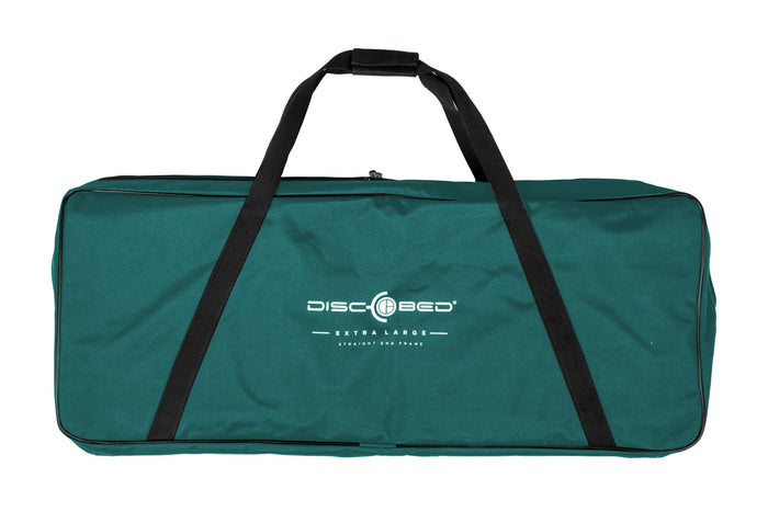 Disc-O-Bed extra large storage bag in green, made of durable material for easy transport and storage.