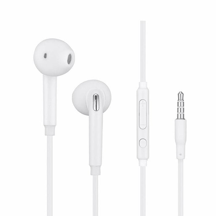 Wired earphones by 9eight5 for phones and tablets, with in-ear design and tangle-free cables for clear audio.
