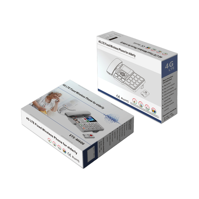 Eldertech EasyCall Pro 4G mobile phone with large buttons and simple interface, designed for seniors and easy use.
