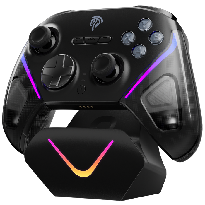 EasySMX® D10 Multiplatform Gaming Controller - Black Version: TMR Sticks, Trigger Lock and Charging Dock