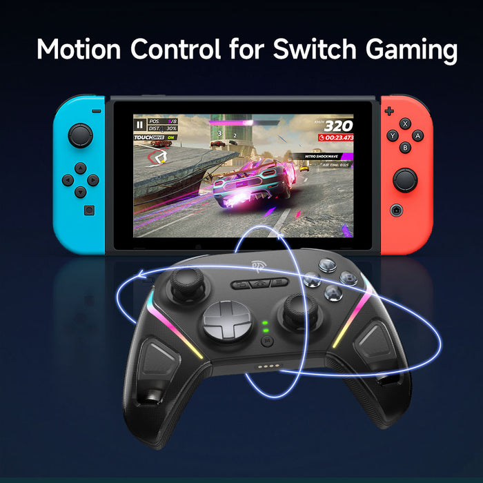 EasySMX® D10 Multiplatform Gaming Controller - Black Version: TMR Sticks, Trigger Lock and Charging Dock