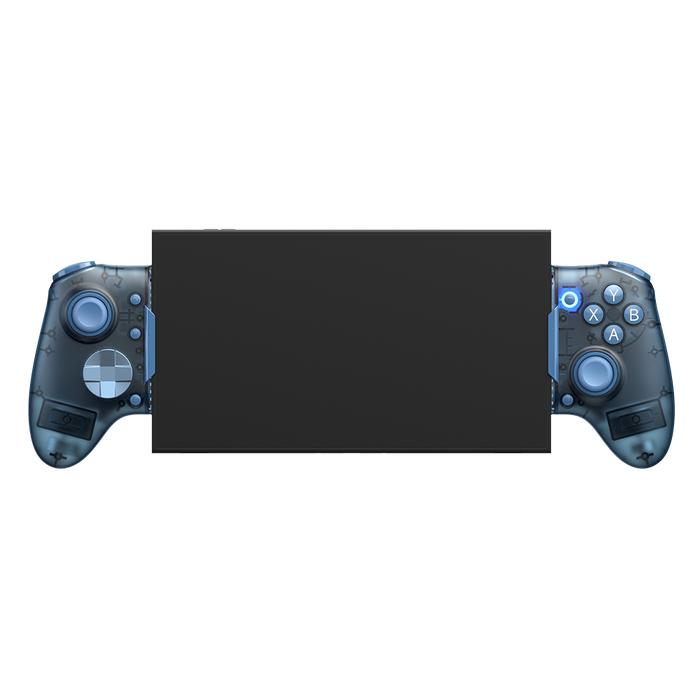 EasySMX M20 Bluetooth mobile gaming controller with blue grips for smartphones and Switch