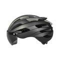 ECOTREK adult bicycle helmet with adjustable fit and removable goggles, shown in a sleek design suitable for cycling safety.
