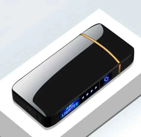 Electric plasma arc lighter from Mead's Supply & Equipment Outfitters, touch sensor, USB rechargeable, ideal for camping and outdoor use.