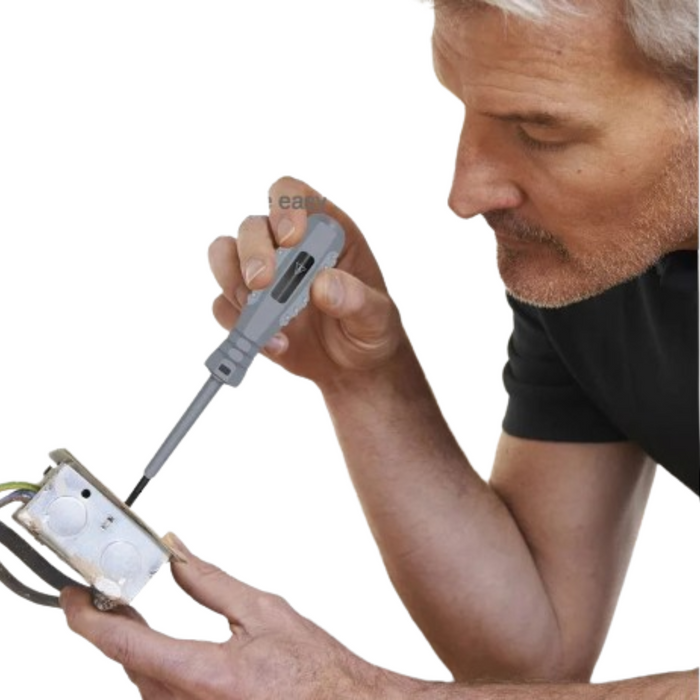 Habicare HBC electric screwdriver with ergonomic handle and adjustable speed, shown with bits attached for versatile use.