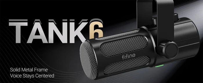 USB XLR dynamic podcast microphone from ShopHub NZ with a sleek design, perfect for clear audio recording and streaming.