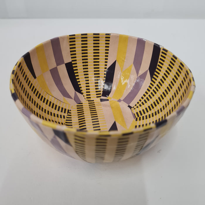 colourful paper mache bowl