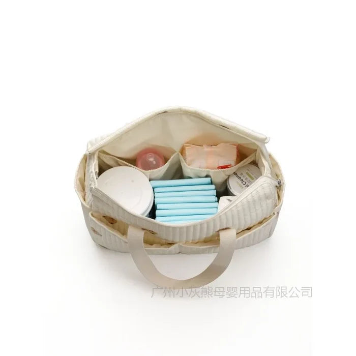 Embroidered Multi-Functional Diaper Bag