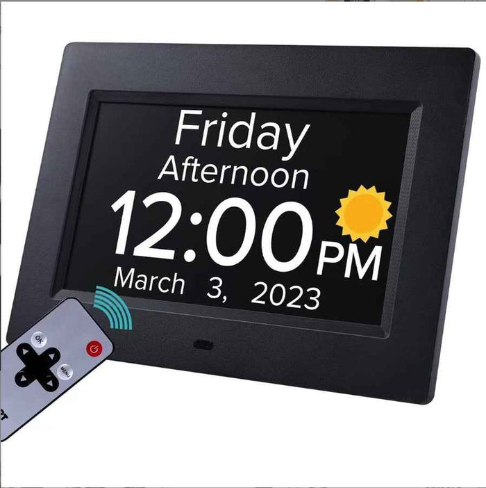 Eldertech large display digital alarm clock with clear screen, designed for seniors to easily see time and set alarms