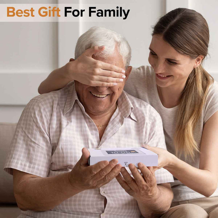 Eldertech large display digital alarm clock with clear numbers, designed for seniors to easily read and set alarms.