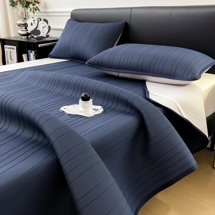 Cooling ice silk mattress pad from ShopHub NZ designed for summer nights, offering ultimate comfort and breathability.