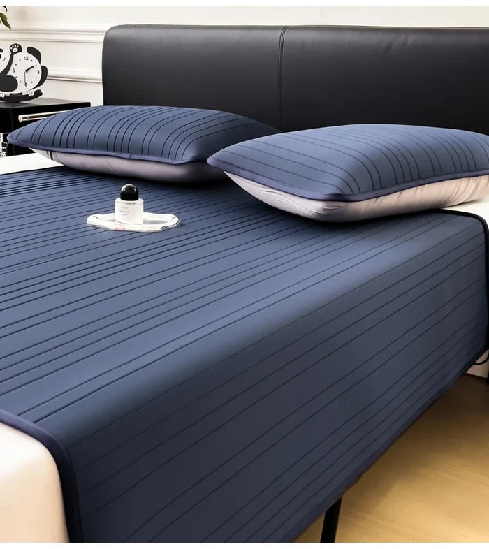 Cooling ice silk mattress pad by ShopHub NZ, offers ultimate comfort and breathability for summer nights.