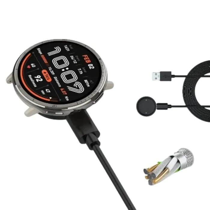 Habicare magnetic fast charger cable for Amazfit BIP 6 TWS smartwatch, compatible charging accessory with magnetic connection