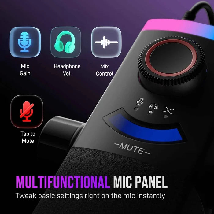 FIFINE AM8PROT gaming microphone kit with adjustable microphone and accessories for streaming and gaming setups.