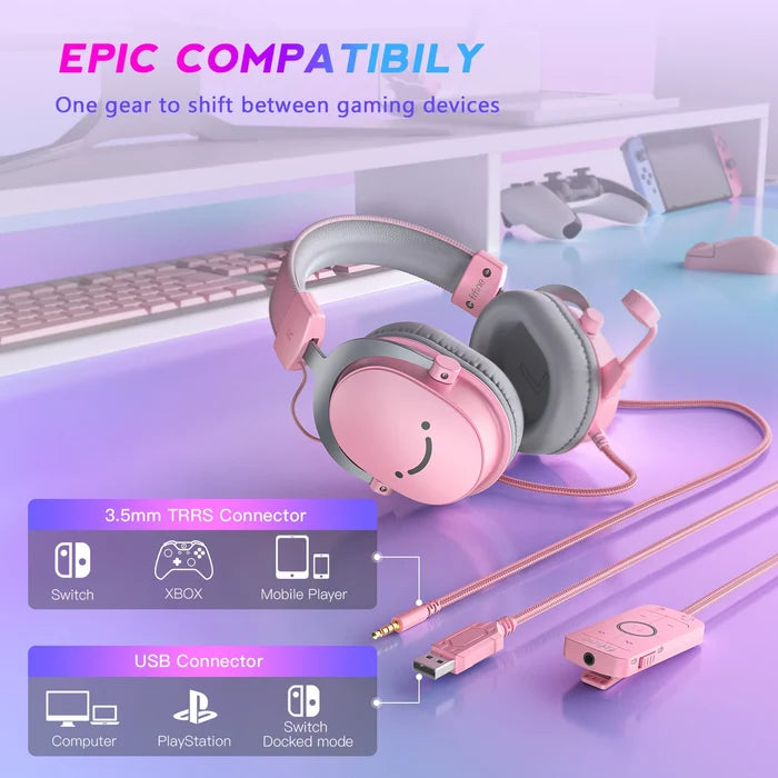 FIFINE gaming headset microphone from ShopHub NZ with adjustable arm, clear noise-canceling audio for PC, MAC, PS4/5 gaming setups.