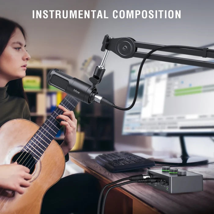 FIFINE Podcast Kit KS6 with microphone, headphones, and audio interface for professional-quality podcast recording.