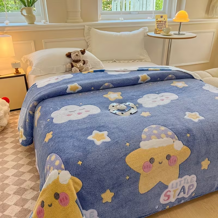 Soft plush fleece blanket from dealonline.co.nz, 200cm winter warm and cozy for comfortable lounging.